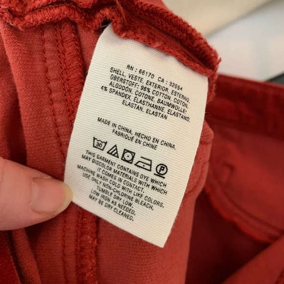 Anthropologie Pilcro Orange Rust High Waist Cords - Picture 5 of 6